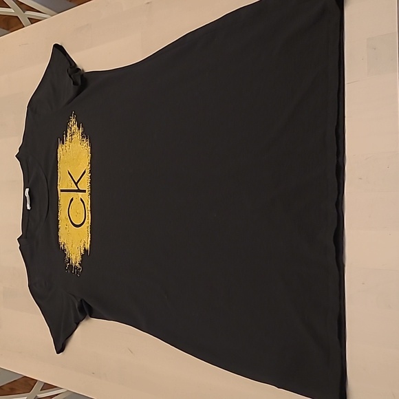 Calvin Klein Dresses & Skirts - NWOT Calvin Klein T-shirt Gold Graffic Print Mini Dress